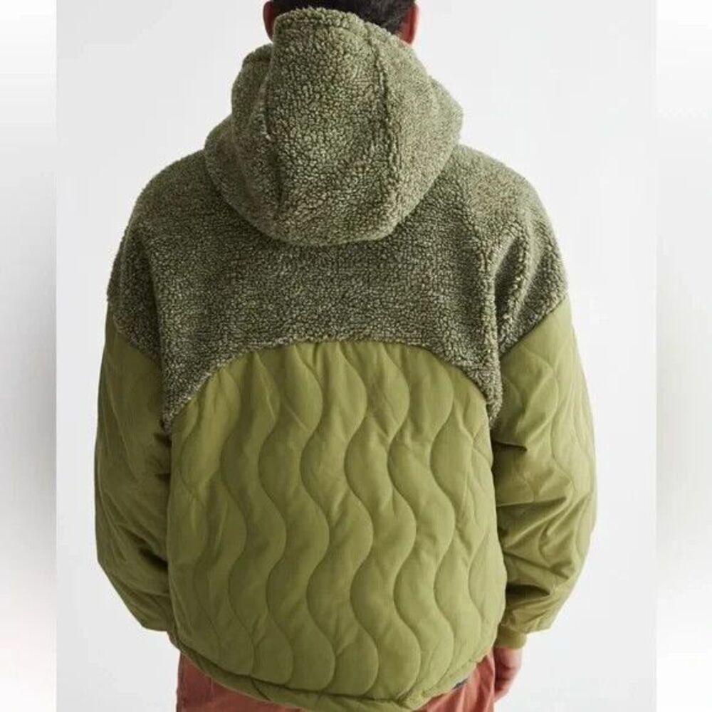 Mens XSmall NWT Green Without Walls Piled Fleece & Quilt Mix Jacket